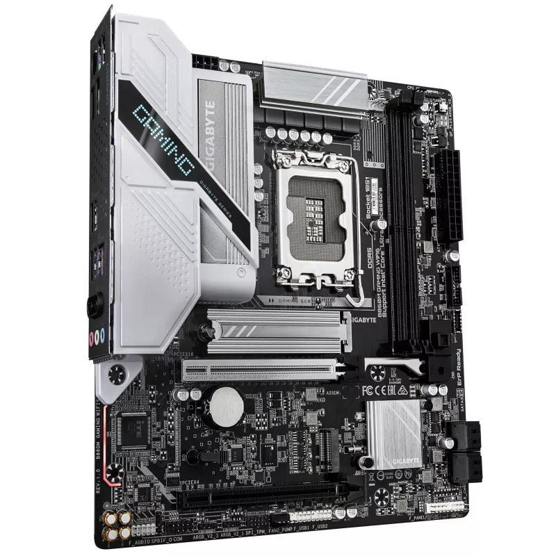 Placa base GIGABYTE B860M GAMING WIFI6 — Micro ATX, LGA 1851, DDR5 hasta 9066MHz, 2 DIMM, PCIe 5.0, 2,5GbE, Wi-Fi 6E