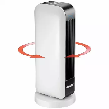 Unold 86430 calefactor eléctrico para interior Negro, Blanco 2000 W calefactor eléctrico con ventilador