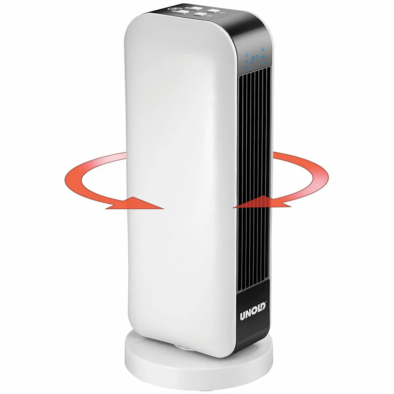Unold 86430 calefactor eléctrico para interior Negro, Blanco 2000 W calefactor eléctrico con ventilador