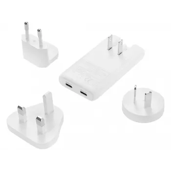 Sandberg 4in1 TravelCharger 65W blanco, interior, AC, 20 V, blanco