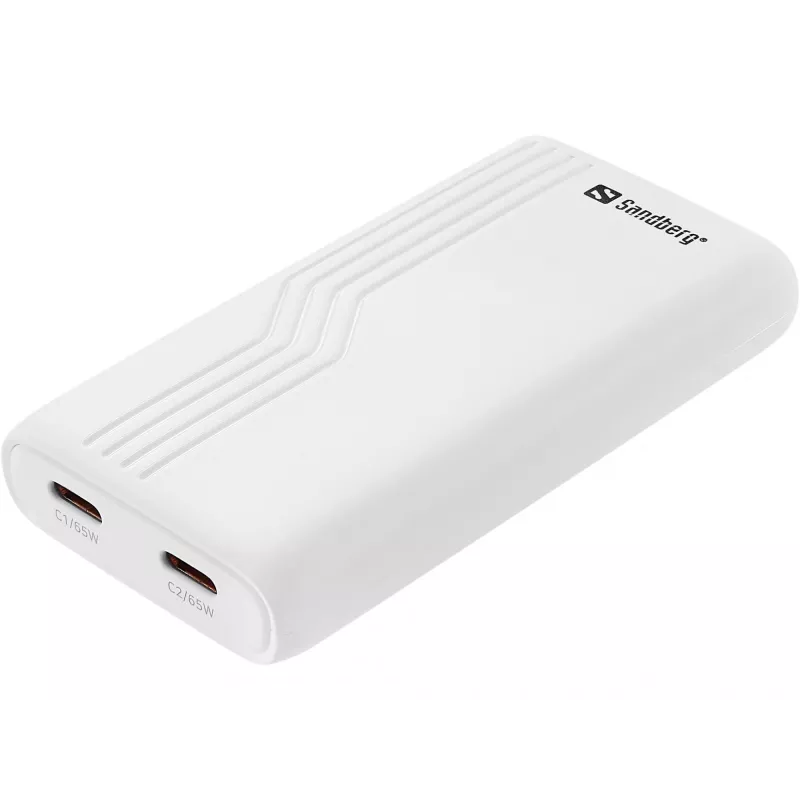 Sandberg 4in1 TravelCharger 65W blanco, interior, AC, 20 V, blanco