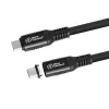 Cable USB-C a USB-C USB4 Gen 3x2 MicroConnect MC-LS-USB4CC0.15, 0,15 m, negro