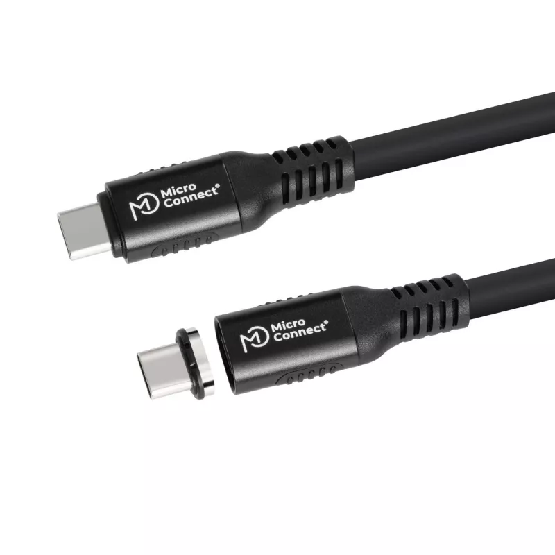 Cable USB-C a USB-C USB4 Gen 3x2 MicroConnect MC-LS-USB4CC0.15, 0,15 m, negro