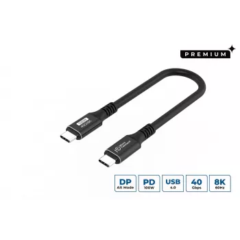 Microconnect USB4CC015 cable USB USB4 Gen 3x2 0,15 m USB-C negro