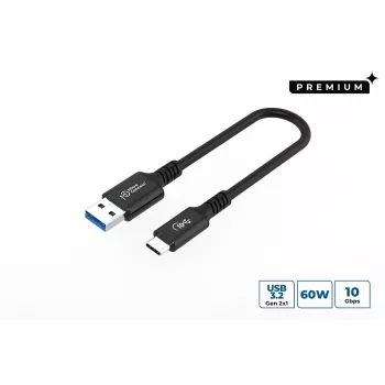 Cable USB Microconnect USB3.2AC015 USB 3.2 Gen 2 (3.1 Gen 2) 0,15 m USB C USB A negro