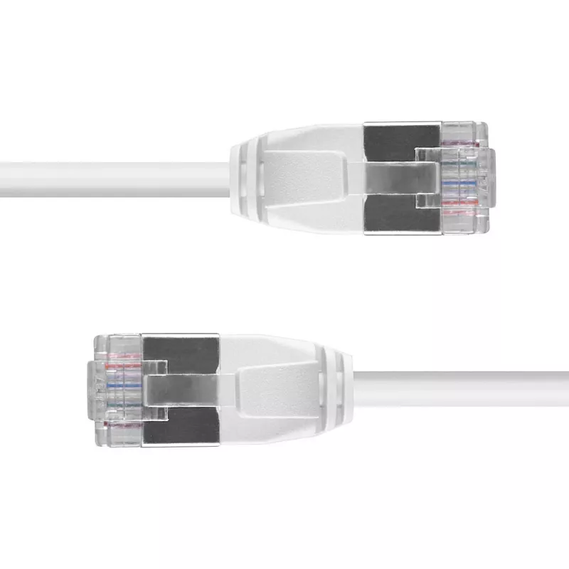 Cable de red ultrafino Lindy 0,5 m Cat.6A U/FTP, gris