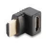 Adaptador en ángulo de 90 grados Lindy conector hembra HDMI a conector macho HDMI hacia arriba