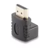 Adaptador en ángulo de 90 grados Lindy conector hembra HDMI a conector macho HDMI hacia arriba