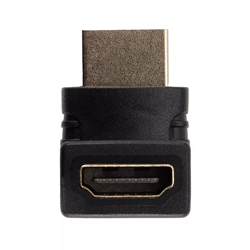 Adaptador en ángulo de 90 grados Lindy conector hembra HDMI a conector macho HDMI hacia arriba