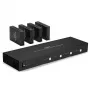 Lindy 70m Cat.6 4x4 HDMI 4K60 Matrix Extender, 3840 x 2160 píxeles, transmisor y receptor AV, 70 m, cableado, negro, HDCP