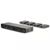Lindy 70m Cat.6 4x4 HDMI 4K60 Matrix Extender, 3840 x 2160 píxeles, transmisor y receptor AV, 70 m, cableado, negro, HDCP