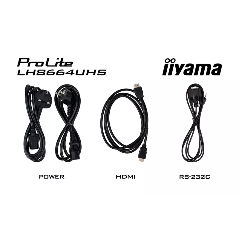 Pantalla plana de señalización digital IIYAMA LH8664UHS-B3AG — 85,6