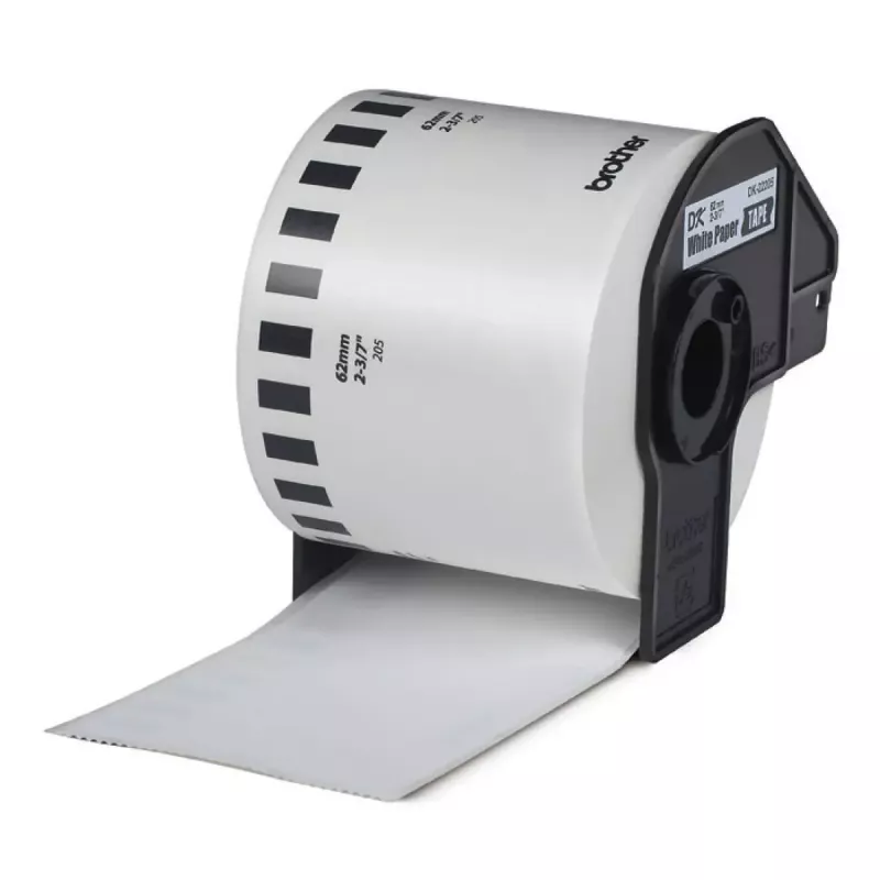 Etiqueta continua Brother DK22205 Negro sobre blanco 6,2 cm x 30,48 m