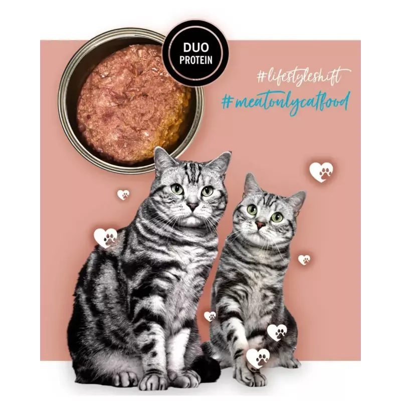 3Coty comida húmeda para gatos con pavo y conejo 80 g