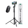 Selfie stick UGREEN LP680 Bluetooth con mando a distancia, extensible hasta 1,7 m, altura máxima 180 cm, compatibilidad universal, negro