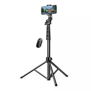 Selfie stick UGREEN LP680 Bluetooth con mando a distancia, extensible hasta 1,7 m, altura máxima 180 cm, compatibilidad universal, negro