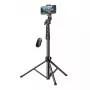 Selfie stick UGREEN LP680 Bluetooth con mando a distancia, extensible hasta 1,7 m, altura máxima 180 cm, compatibilidad universal, negro