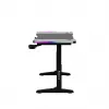 Escritorio gaming de altura ajustable huzaro Hero 3.6 RGB negro — 1400×600 mm, altura 560–790 mm, iluminación RGB, patas en H