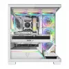 Caja de PC MODECOM VOLCANO STELLAR PLUS ARGB MIDI 8F BLANCO — torre media, ATX, cristal templado, iluminación ARGB, 8 ventiladores, GPU hasta 42 cm