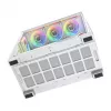 Caja de PC MODECOM VOLCANO STELLAR PLUS ARGB MIDI 8F BLANCO — torre media, ATX, cristal templado, iluminación ARGB, 8 ventiladores, GPU hasta 42 cm