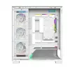 Caja de PC MODECOM VOLCANO STELLAR PLUS ARGB MIDI 8F BLANCO — torre media, ATX, cristal templado, iluminación ARGB, 8 ventiladores, GPU hasta 42 cm