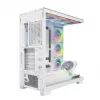Caja de PC MODECOM VOLCANO STELLAR PLUS ARGB MIDI 8F BLANCO — torre media, ATX, cristal templado, iluminación ARGB, 8 ventiladores, GPU hasta 42 cm