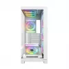 Caja de PC MODECOM VOLCANO STELLAR PLUS ARGB MIDI 8F BLANCO — torre media, ATX, cristal templado, iluminación ARGB, 8 ventiladores, GPU hasta 42 cm