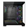 Caja de PC torre media MODECOM VOLCANO STELLAR PLUS ARGB MIDI, 5 ventiladores frontales, cristal templado, USB-C