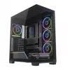 Caja de PC torre media MODECOM VOLCANO STELLAR PLUS ARGB MIDI, 5 ventiladores frontales, cristal templado, USB-C