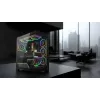 Caja de PC torre media MODECOM VOLCANO STELLAR PLUS ARGB MIDI, 5 ventiladores frontales, cristal templado, USB-C
