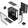 Caja de PC torre media MODECOM VOLCANO STELLAR PLUS ARGB MIDI, 5 ventiladores frontales, cristal templado, USB-C