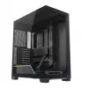 Caja de PC MODECOM VOLCANO STELLAR PLUS MIDI NEGRO — torre media ATX, cristal templado, USB-C, compatible con tarjetas gráficas hasta 420 mm