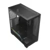 Caja de PC MODECOM VOLCANO STELLAR PLUS MIDI NEGRO — torre media ATX, cristal templado, USB-C, compatible con tarjetas gráficas hasta 420 mm