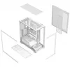 Caja de PC MODECOM VOLCANO STELLAR PLUS MIDI BLANCO — torre media, microATX, cristal templado, USB-C, compatible con GPU de 420 mm