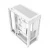 Caja de PC MODECOM VOLCANO STELLAR PLUS MIDI BLANCO — torre media, microATX, cristal templado, USB-C, compatible con GPU de 420 mm