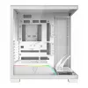 Caja de PC MODECOM VOLCANO STELLAR PLUS MIDI BLANCO — torre media, microATX, cristal templado, USB-C, compatible con GPU de 420 mm