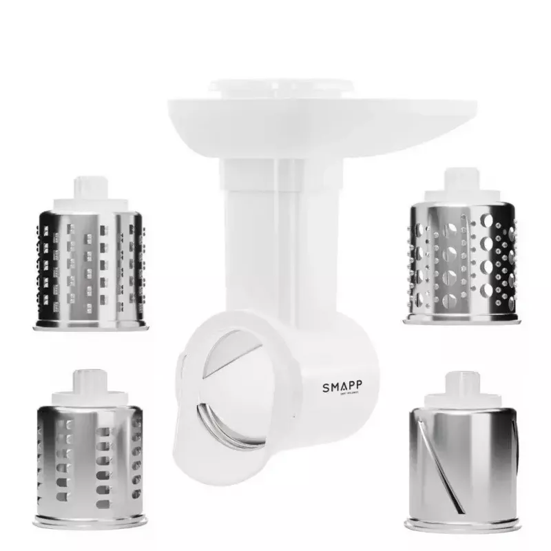 Picadora de carne SMAPP modelo 490.81 BLANCO – 2200 W, 1 velocidad, 2,7 kg/min, 3 discos perforados, blanco, accesorio triturador