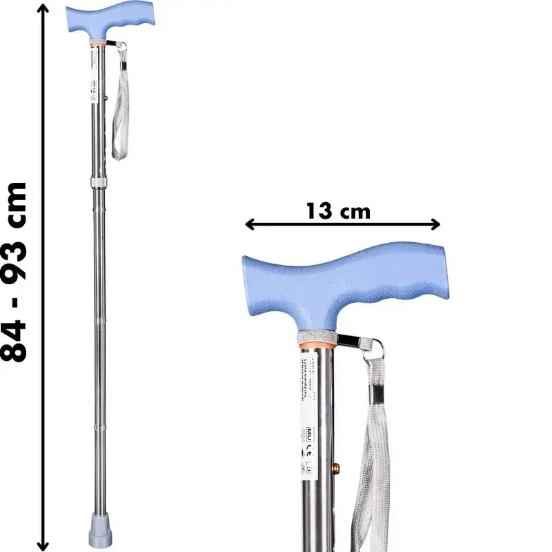 ActionMed LI101AM bastón plegable, plateado