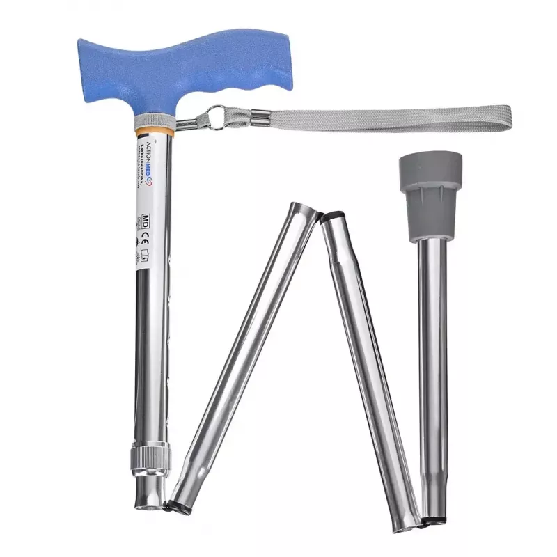 ActionMed LI101AM bastón plegable, plateado