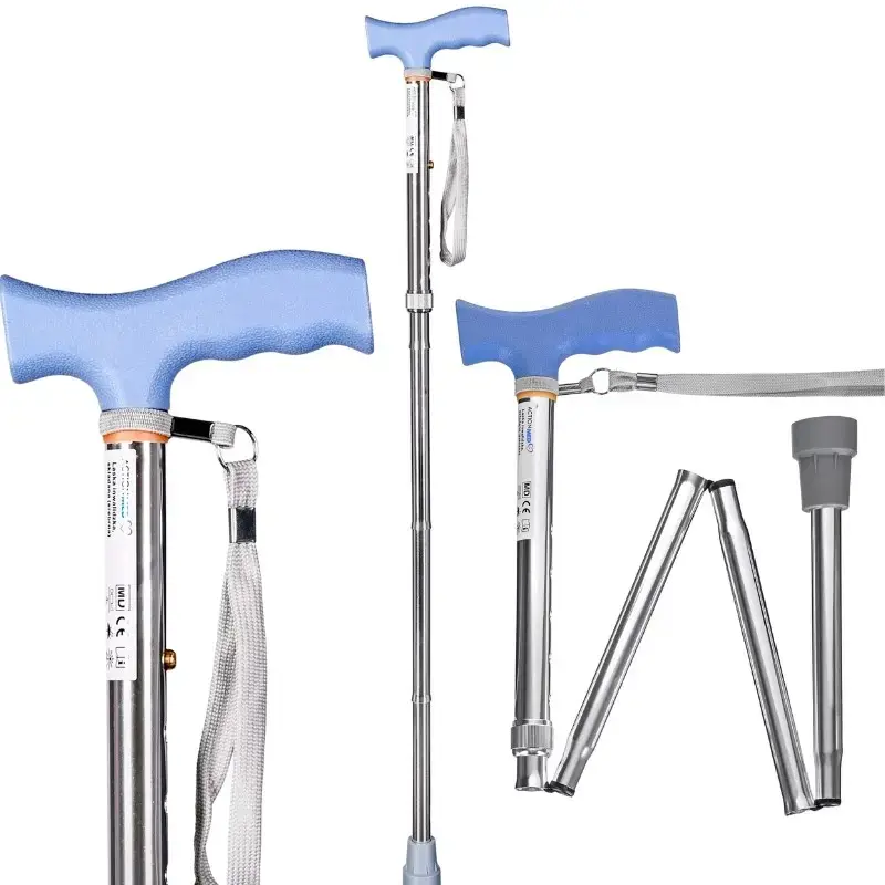 ActionMed LI101AM bastón plegable, plateado