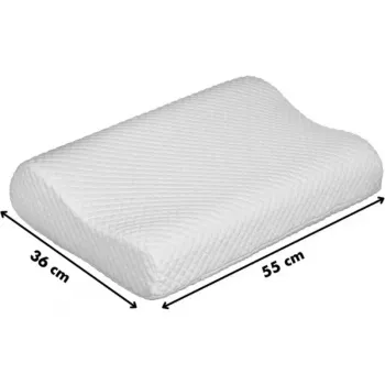 Almohada cervical ortopédica ActionMed CERVICAL MED PILLOW PO100AM — relleno de espuma, 550×360×120 mm, funda lavable, blanca