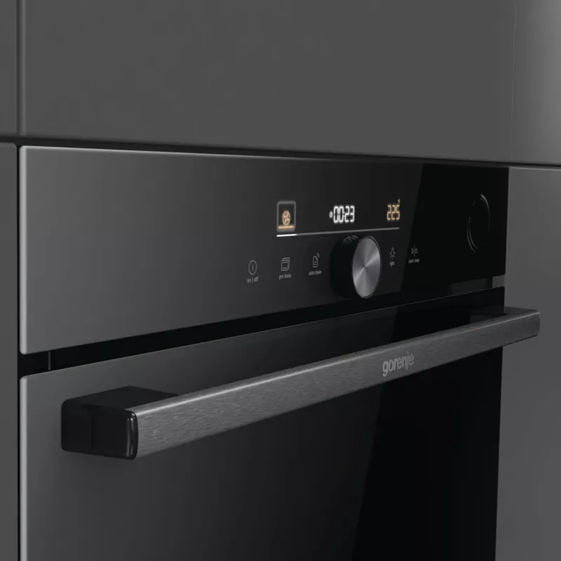 Horno eléctrico Gorenje G600 BPSA6747DGWI RAL9005, grande, eléctrico, 77 L, 3500 W, 77 L, 2300 W