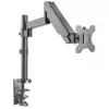 Soporte de mesa Manhattan para TV y monitores (Full-Motion con pistón de gas), para pantallas de 13 inch a 27 inch, montaje por pinza o pasacables, compatibilidad VESA: 75x75 mm y 100x100 mm — comprueba las dimensiones de los cuatro orificios de montaje en la parte posterior de la pantalla para asegurarte de que encajan, máx. 8 kg, soporte