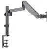 Soporte de mesa Manhattan para TV y monitores (Full-Motion con pistón de gas), para pantallas de 13 inch a 27 inch, montaje por pinza o pasacables, compatibilidad VESA: 75x75 mm y 100x100 mm — comprueba las dimensiones de los cuatro orificios de montaje en la parte posterior de la pantalla para asegurarte de que encajan, máx. 8 kg, soporte