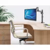 Soporte de mesa Manhattan para TV y monitores (Full-Motion con pistón de gas), para pantallas de 13 inch a 27 inch, montaje por pinza o pasacables, compatibilidad VESA: 75x75 mm y 100x100 mm — comprueba las dimensiones de los cuatro orificios de montaje en la parte posterior de la pantalla para asegurarte de que encajan, máx. 8 kg, soporte