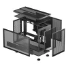 Caja de PC DeepCool CH260 Micro Tower negra — Micro-ATX/Mini-ITX, cristal templado, USB-C, GPU máx. 413 mm
