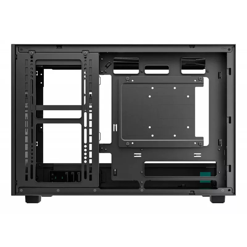 Caja de PC DeepCool CH260 Micro Tower negra — Micro-ATX/Mini-ITX, cristal templado, USB-C, GPU máx. 413 mm