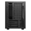 Caja de PC DeepCool CH260 Micro Tower negra — Micro-ATX/Mini-ITX, cristal templado, USB-C, GPU máx. 413 mm