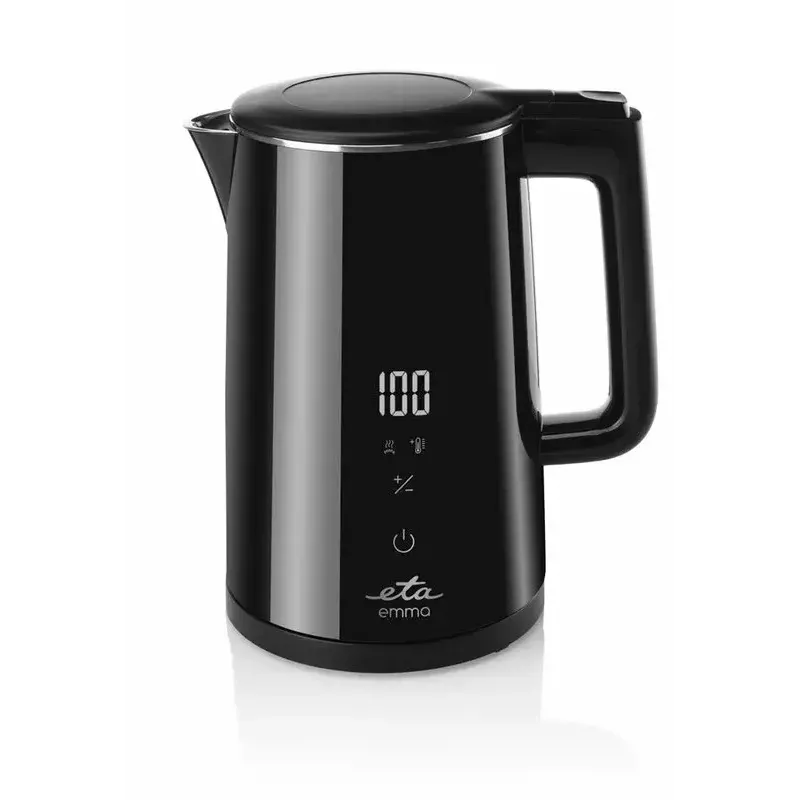 Hervidor de agua ETA Emma 1,5 l 2200 W acero inoxidable, negro, base 360°