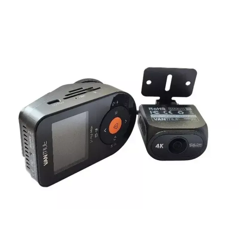 Dashcam para coche VANTRUE S1PRO MAX — grabador compacto de 2 canales, 3840×2160 F/1.8, objetivo principal de 155°, Wi‑Fi, GPS, pantalla de 2 pulgadas, modo aparcamiento, microSD hasta 1 TB